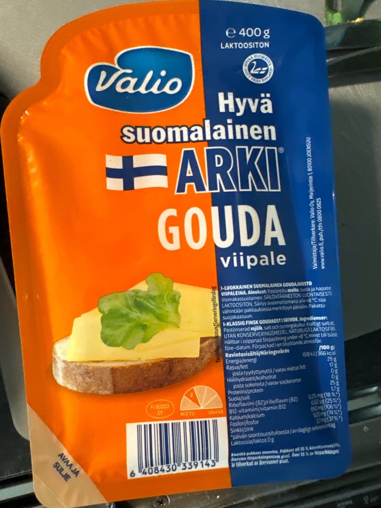 Valio Arki gouda viipale packshot