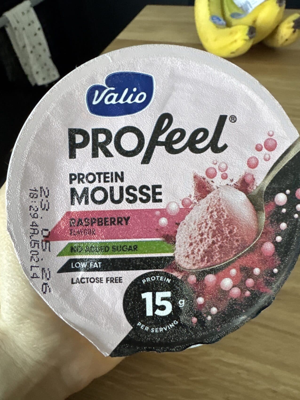 Valio PROfeel Protein Mousse Raspberry flavour packshot