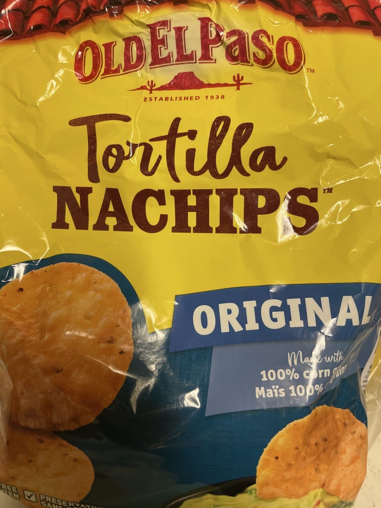 Old El Paso Tortilla Nachos Original packshot